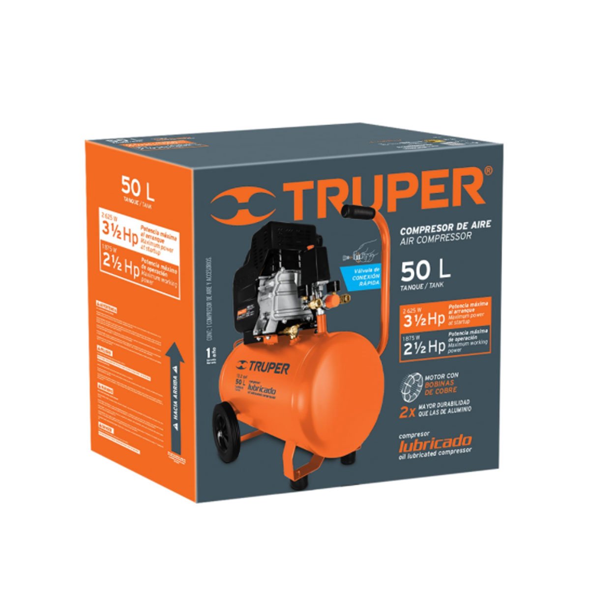 Compresor Truper 15007 50L 3.1/2 Hp 90Psi - Imagen 3