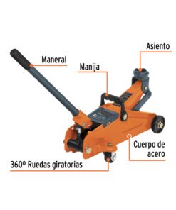 Alternative view of Gato Hidráulico Tipo Zorra, 2 Ton Con Maletín Truper 14804