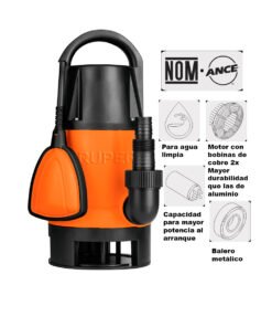 Bomba Sumergible Truper 12604 Agua Sucia Plast 1 1/2