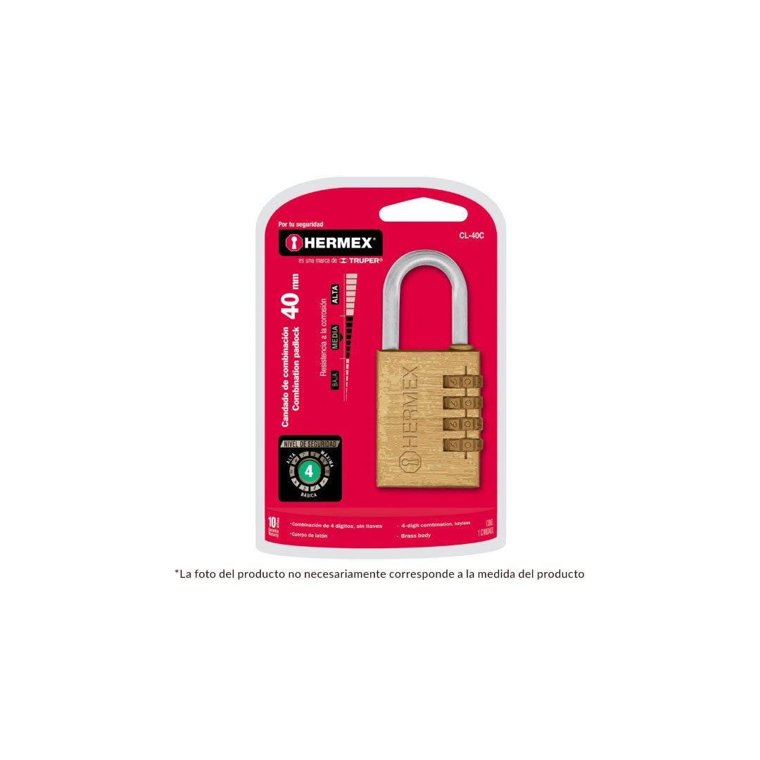 Candado Combinacion 40Mm Truper 43348