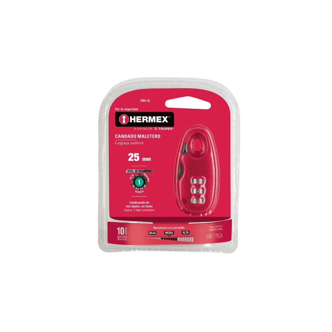 Candado Malet Combinacion Truper 43350 Vertical - Imagen 2