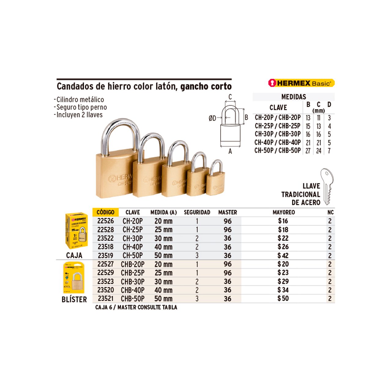 Candado Hierro Hermex 23522 30 Mms - Imagen 3
