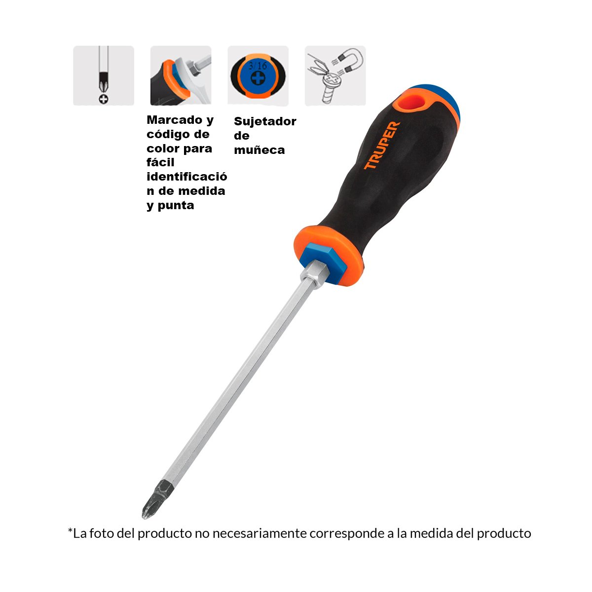 Destornllador Estrella Truper 14064 3/16 X 3