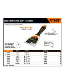 Alternative view of Espátula  A. INOX.  Truper 15852 4