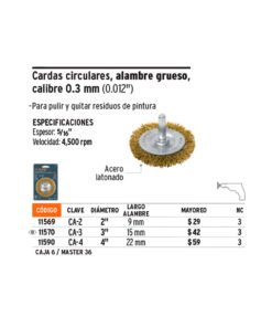 Alternative view of Grata Circ. Taladro Truper 11569 2 X 1/4