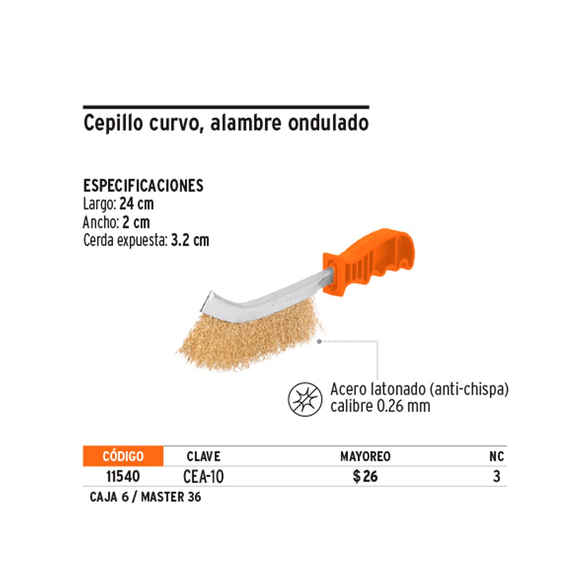 Grata T.Cepillo Truper 11540 Curvo Ondulado - Imagen 2
