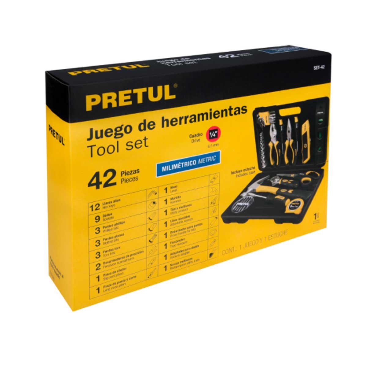 Jgo. Hrramientas Pretul 22101 X 42 Pzs - Imagen 3