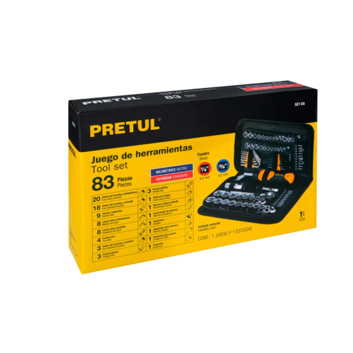 Jgo. Herramienta Pretul 22984 85Pzs - Imagen 2