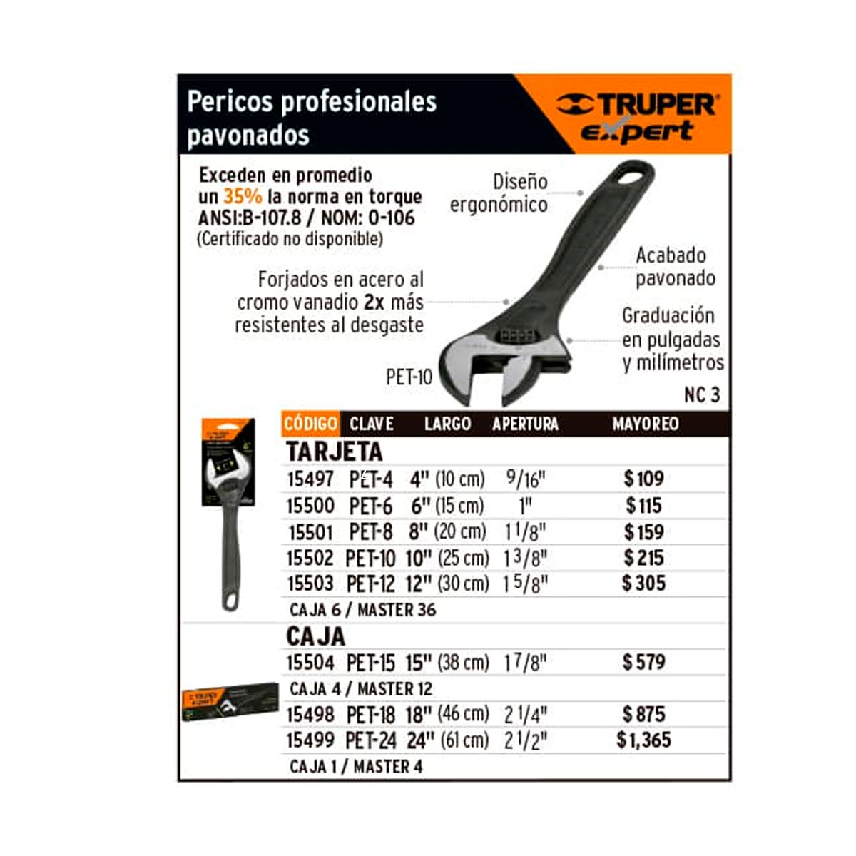 Llave Expansion Truper 15498 PROF 18" - Imagen 2