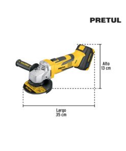Esmeriladora 4-1/2", 20V, 1 batería 4Ah, PRETUL