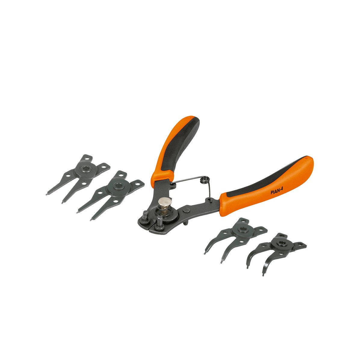 Pinza Para Anillos De Retención, 4 Cabezas Intercambiables 17355