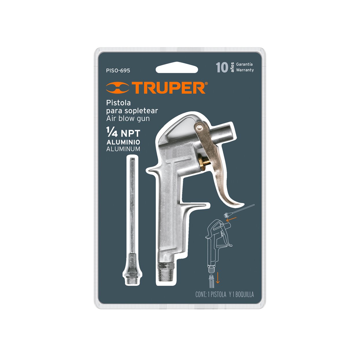 Pistola P/Aire Truper 19235 Pico Largo 4" - Imagen 2