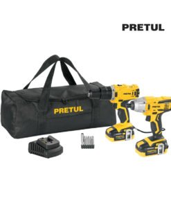 Combo Taladro Percutor/destornillador impacto, 20V, PRETUL 29020