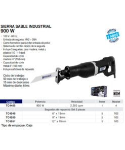 Alternative view of Sierra Sable Toolcraft Tc4485 900W