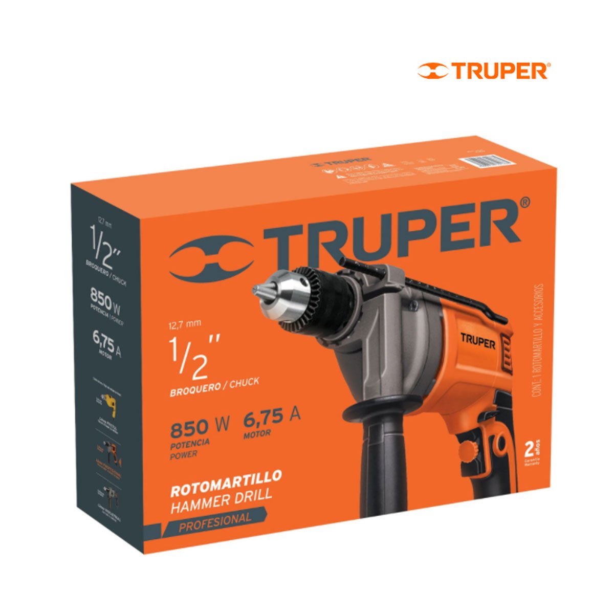 Taladro Percutor Truper 14659 1/2" 850W - Imagen 4