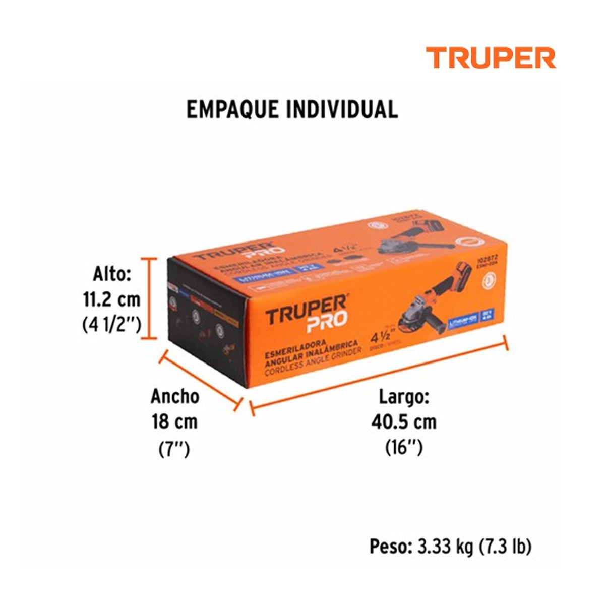 Pulidora 4-1/2", 20V, 1 batería 4Ah, Truper PRO - Imagen 4