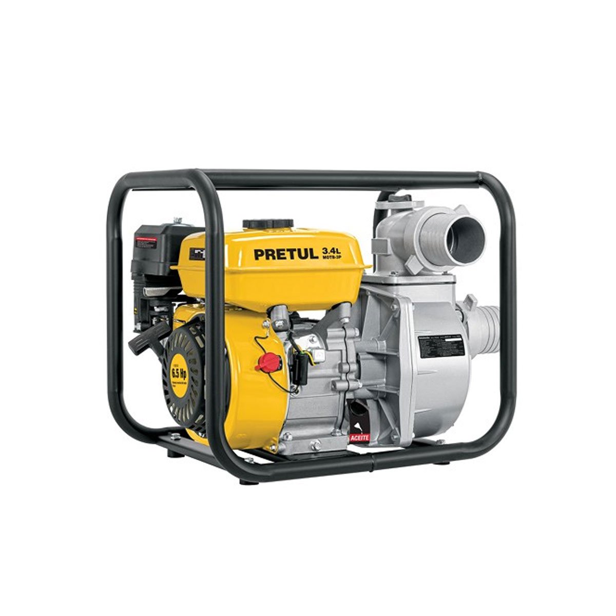 Motobomba autocebante 3"x3", gas. 6-1/2HP, agrícola, PRETUL 26063