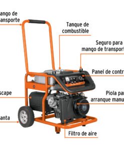Alternative view of Generador portátil 5.5 kW motor a gasolina, Truper 15344