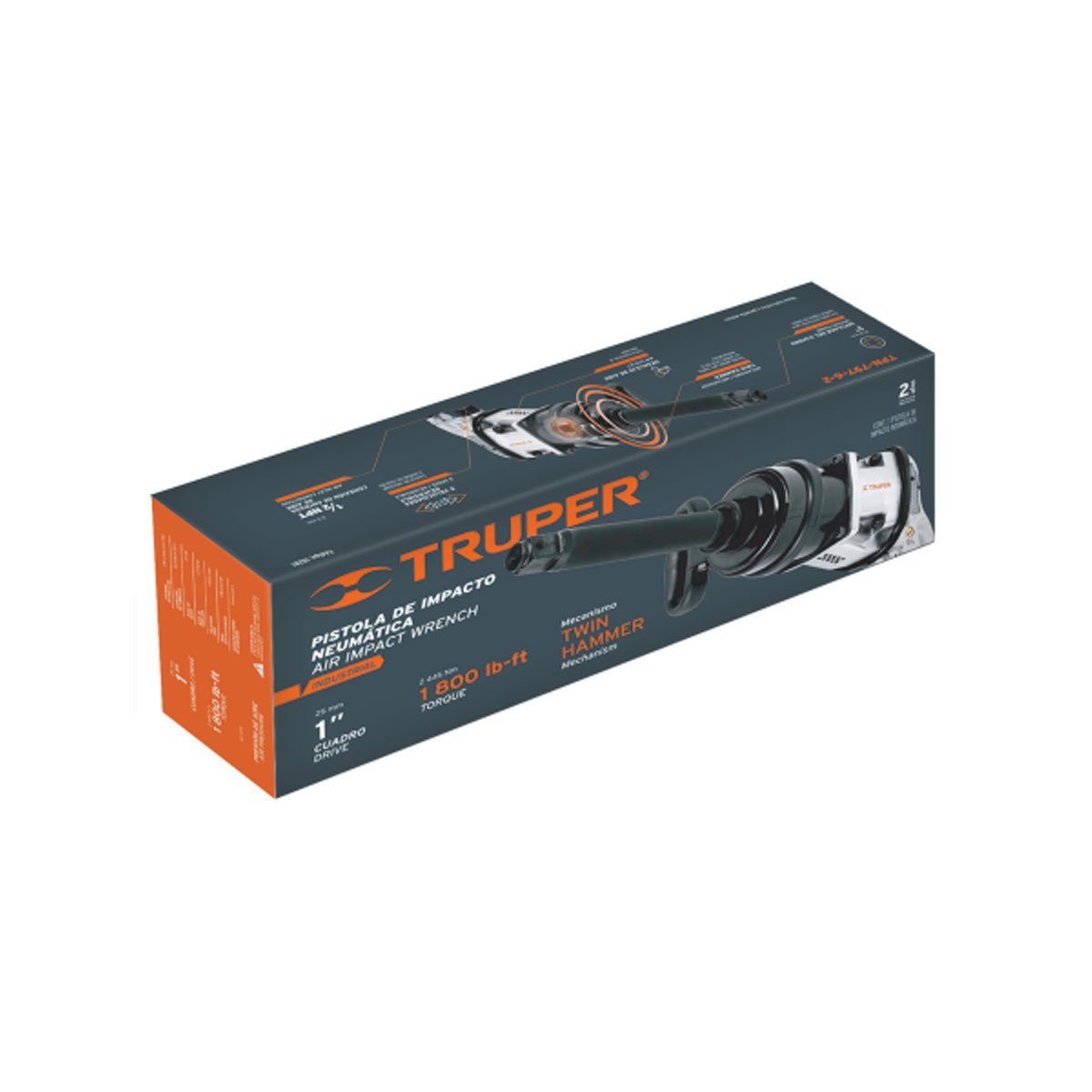 Llave Neumática truper 11186 De Impacto, Industrial, 1" - Imagen 2