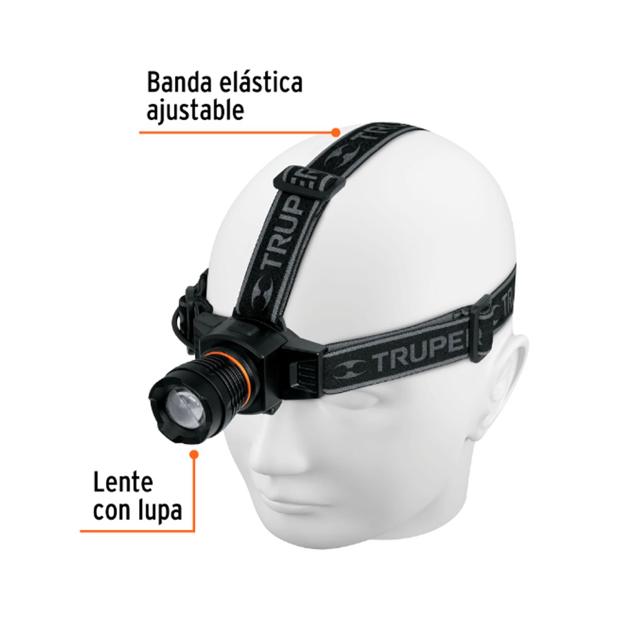 Linterna de minero 1 LED 340 lm recargable, Truper 16716 - Imagen 2