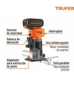 Alternative view of Ruteadora 1/4", 1 batería 4 Ah, Truper PRO