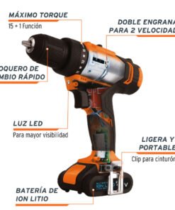 Alternative view of Taladro inalámbrico 3/8", 12 V, Truper 18153