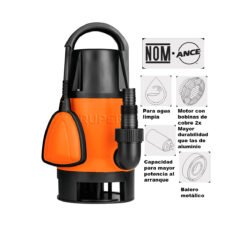 Bomba Sumergible Truper 12604 Agua Sucia Plast 1 1/2