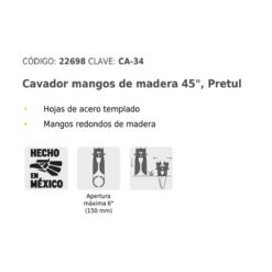 Alternative view of Paladraga mango madera PRETUL 22698 44"