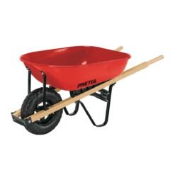 Carretilla 5.5 ft3 roja Neumática, mangos de madera, Pretul 202622