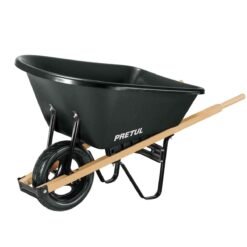 Carretilla 5ft, platón plástico, bastidores de madera, pretul 22705