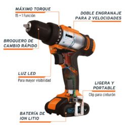 Alternative view of Taladro inalámbrico 3/8", 12 V, Truper 18153