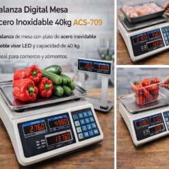 Balanza digital mesa acero inoxidable 40kg ACS-709