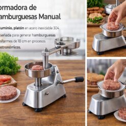 Formadora de hamburguesas manual aluminio 10 cm