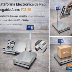 Plataforma electrónica de piso plegable acero TCS-SS