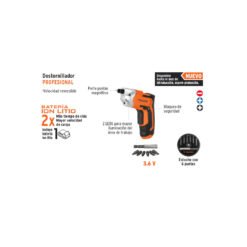 Atornillador Inalambrico Truper 17033 3.6V Litio