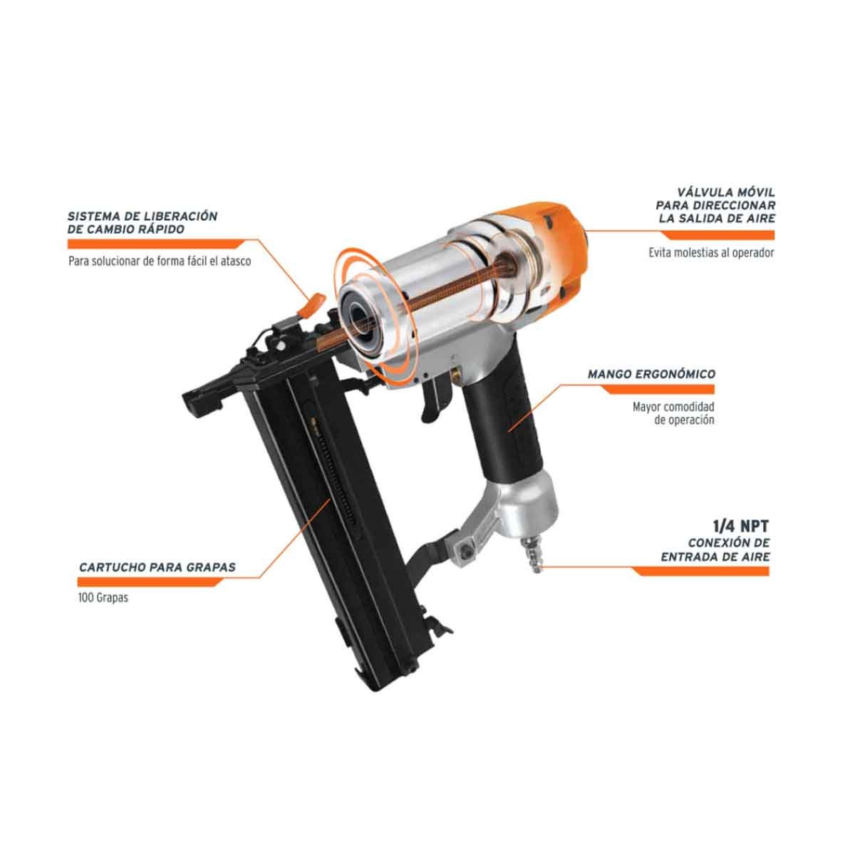 Grapadora Neumatica Truper 13176 Cal 18 1.24 Mm - Imagen 2