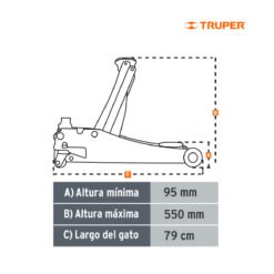 Alternative view of Gato Prof Tipo Zorra Truper 14802 3.5 Ton