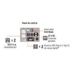Generador silencioso inverter 2.2 kW, 80 cc, enc. eléctrico - Imagen 4