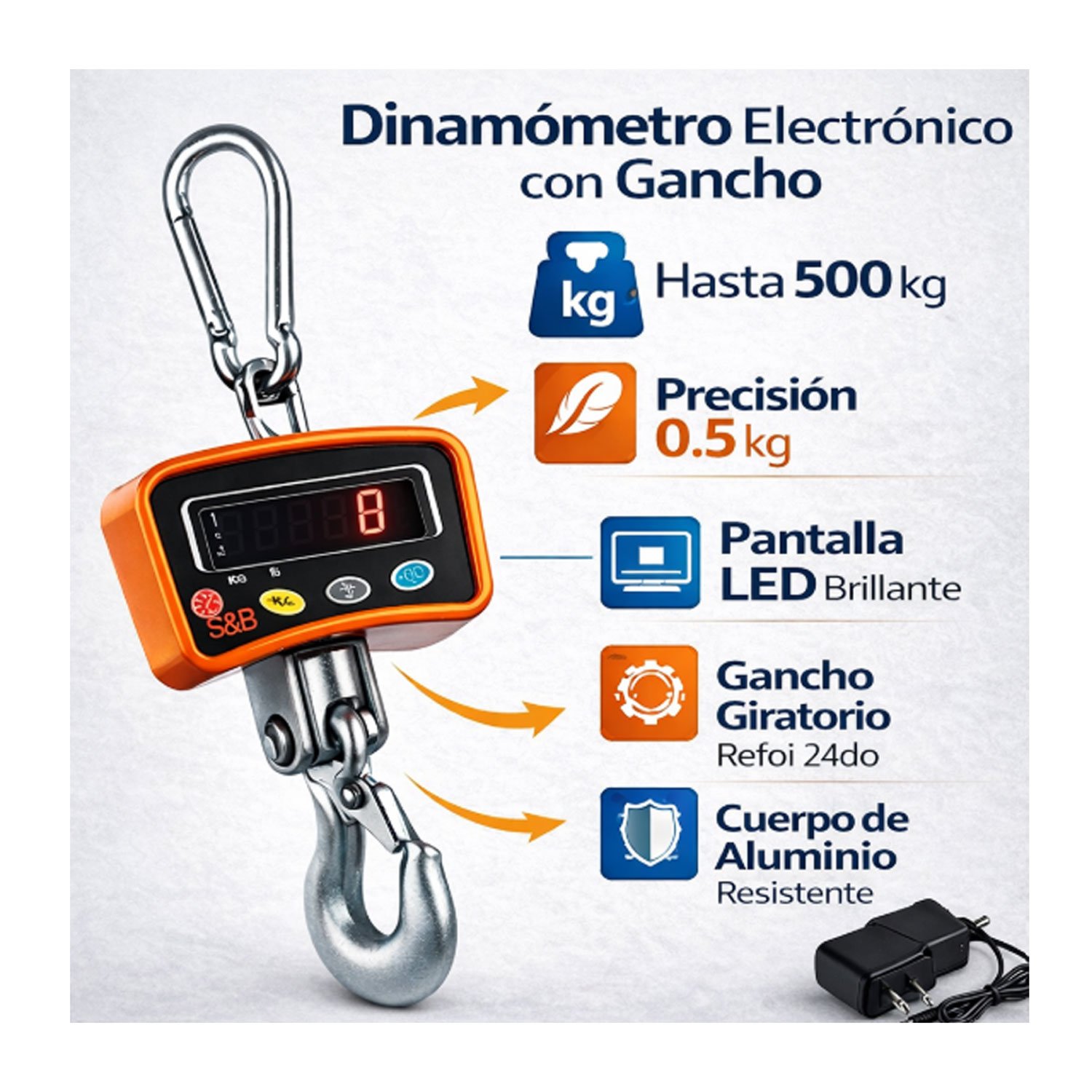 Dinamómetro electrónico con gancho OCS-B1 - Imagen 3