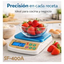 Gramera digital cocina plato acero inoxidable SF-400A