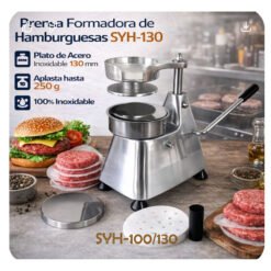 Formadora de hamburguesas manual aluminio 13 cm