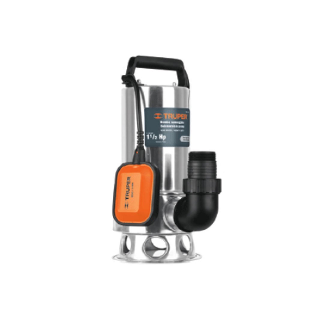 Bomba sumergible para agua sucia Truper 12608 A.Inox 1.1/2 HP