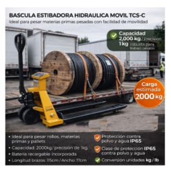 Báscula estibadora hidráulica móvil 2000kg TCS-C