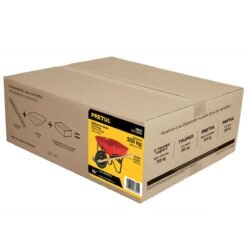 Alternative view of Carretilla 5.5 ft3 roja Neumática, mangos de madera, Pretul 202622