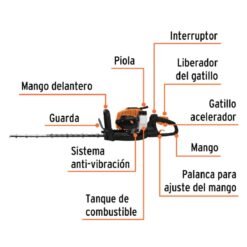 Alternative view of Cortasetos con motor a gasolina 26 cc, profesional, Truper 12251