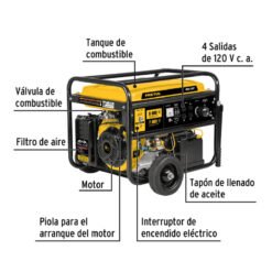 Alternative view of Generador portátil 8 kW motor a gasolina, Pretul  26036