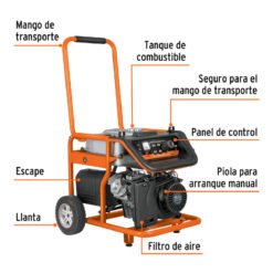 Alternative view of Generador portátil 5.5 kW motor a gasolina, Truper 15344