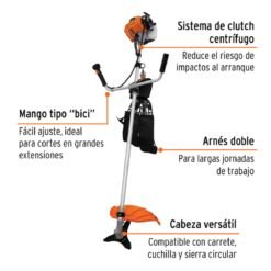 Alternative view of Desmalezadora a gasolina 63 cc mango tipo "bici", 17" corte 12671