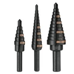 Juego de brocas escalonadas óxido negro 3 piezas Truper