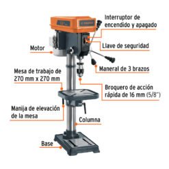 Alternative view of Taladro de piso 13" de 560 W (3/4 HP), broquero de 5/8" 16178